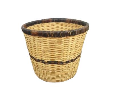 China Europe Vintage Woven Basket Plant Basket Flat Bottom Color Wicker Natural Baskets for sale