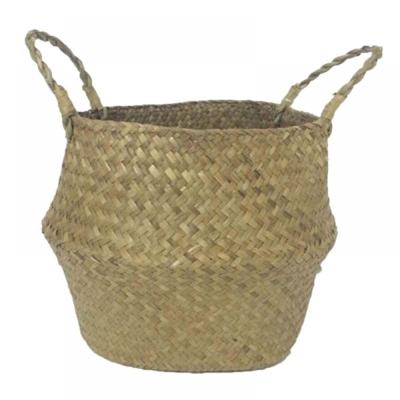 China Europe Vegetable Plankton Woven Basket Rattan Flower Pot Planter Woven Laundry Basket Storage Basket Hanging Hanging Dirty Crate for sale