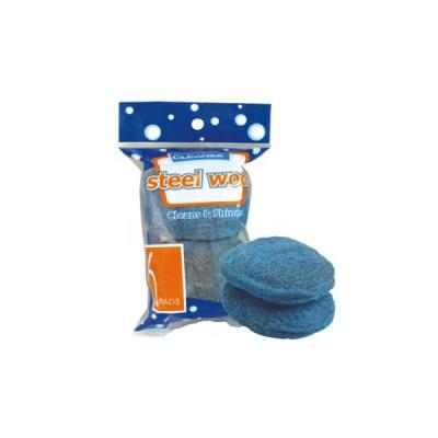 China Sustainable 6pcs Printed Bag Packed Steel Wool Soap Pads For Car Tire Cleaning for sale