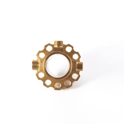 China Gold Plating Part Aluminum Brass Connecting Steel Parts High Precision 5 Axis CNC Metal Machining Services for sale