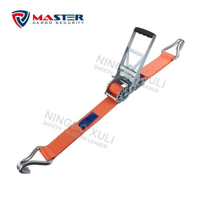 China Cargo Control 2 To 1 Speed ​​Drive Ergo Ratchet Lashing System Ratchet Strap 75mm x 10,000kgs 10t Strap for sale