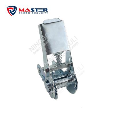 China 25mmx800kgs Standard Ratchet Buckle Safe Loading Handle For Cargo Lashing for sale