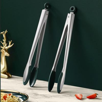 China 2023 new multi functional bread tongs stainless steel silicone silicone bbq clip kitchentools maintains cooking tongs for sale