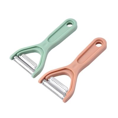 China Multifunctional Vegetable Peeler Kitchen Instrument Stainless Steel Peeler Y Shape 2 in 1 Fruit Peeler Potato Storage Tools for sale