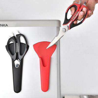 China New Multifunctional Scissors Kitchen Stainless Steel Chicken Bone Shears Scissors With Magnetic Cover Serving Scissors Fish Flesh Scissors for sale