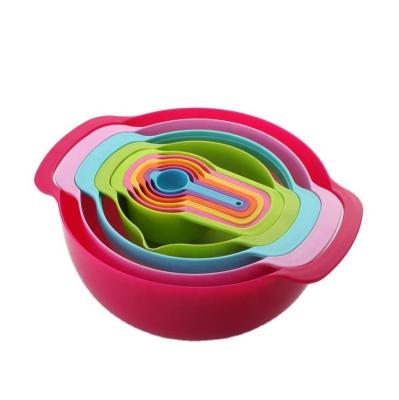 China Viable Nesting Mixing Bowls Set Of 10, Colorful Mixing Bowls Set, 10pcs Rainbow Mixing Bowl Set for sale