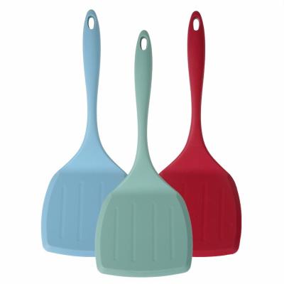 China High Quality Silicone Kitchen Spatula Turner Large Silicone Spatula Thick Multicolor Nonstick Viable Egg Spatula for sale