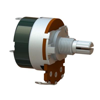 China 10k Cement Rotary Potentiometers 24mm Metal Shaft And Rotary Plastic Gear Shaft With Switch for sale