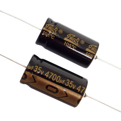 China Taiwan manufacturer of high quality industrial equipment of axial terminals CBB25, 105C aluminum electrolytic capacitor 4700uf 10V~50V for sale