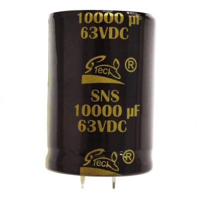 China 10000uf 63V AMPLIFIER Taiwan manufacturer CD294 aluminum electrolytic capacitor for wilder frequency radio machine application for sale