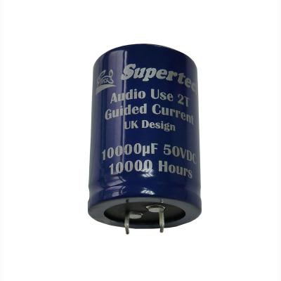 China Professional audio manufacturer Aluminum Electrolytic Capacitors from Taiwan for guided current capacitor audio application, 10000UF 50V for sale