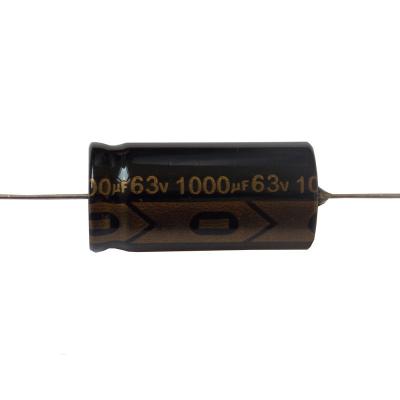 China Taiwan Electronic Consumer Products Manufacturer Of Aluminum Electrolytic Capacitor, Axial 1000UF 63V for sale