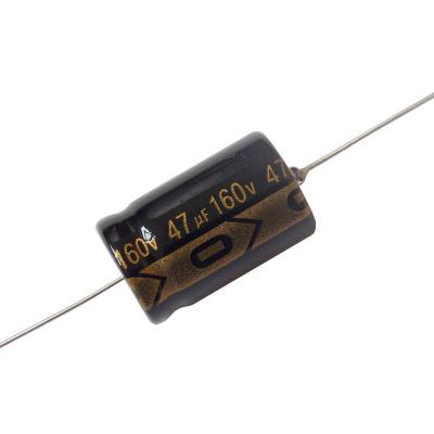 China Taiwan Electronic Consumer Products Manufacturer Of Aluminum Electrolytic Capacitor , 47UF 160V Low Axial Leakage for sale