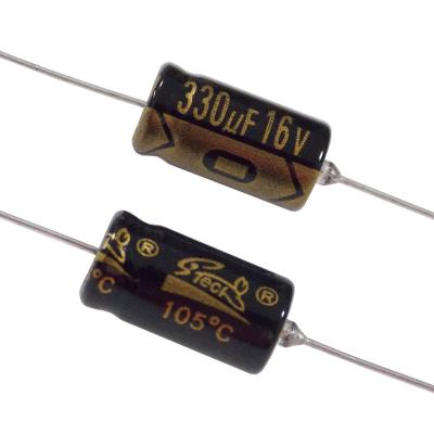 China Taiwan Electronic Manufacture of Consumer Products of Aluminum Electrolytic Capacitor, Axial 330uF 16V for sale