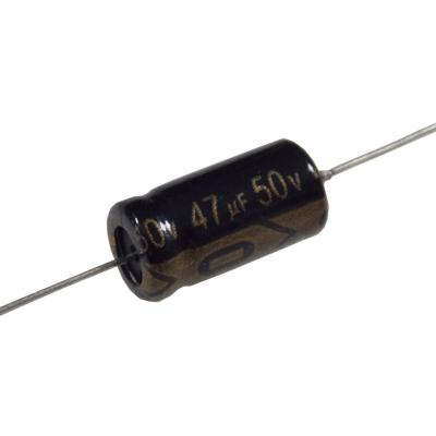 China Taiwan Electronic Consumer Products Manufacturer Of Aluminum Electrolytic Capacitor, Axial 47uF 50V for sale