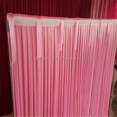 China pink color ice silk backdrop for wedding pink color ice silk backdrop for wedding for sale