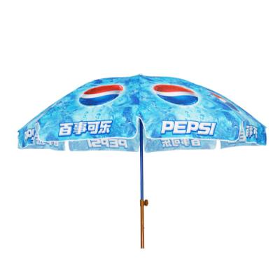 China Large Polyester 220cm Pepsi Umbrella With Promotional Printing for sale