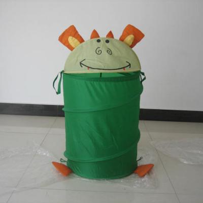 China Cartoon Printing Folding Laundry Basket Folding Animal Shape Laundry Basket for sale