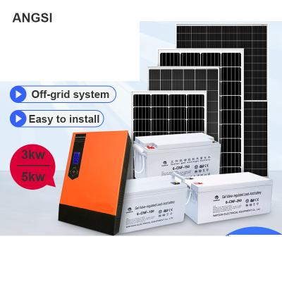 China Home Solar Panel System 3KW 5KW 10KW 15KW 20KW 30KW Home Solar Power System for sale