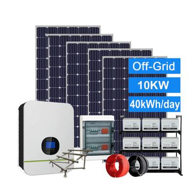 China Home Solar Set Off Grid Home Use Roof Tile Grid Systems 5kw 2kw 6kw 10kw Solar Power System Price for sale