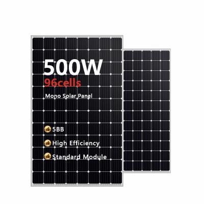 China High quality 400W 450W 500W 550W 600W solar power system monocrystalline solar panel is 500w lifted solar panel for sale