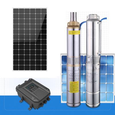 China Water 4 Inches DC 1.5 kW Solar Submersible Pump 2 HP Solar Water Pump for Agriculture Irrigation for sale