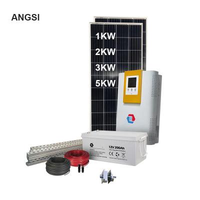 China Home Hybrid Solar Power Generation 5kw 7KWw 10kw 12kw 15kw Household Energy Storage Hybrid All Outdoor Solar Power System IP65 for sale