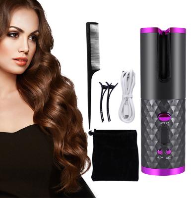 China automatic & Wireless. Reduces Vkk Hot Selling Static Hot Sale Ceramic Wand Curls Portable Automatic Rotating Iron Frizz and Curls Hair Curler for sale