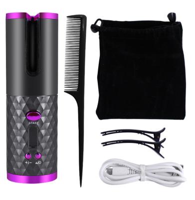 China automatic & Wireless. Reduces Frizz and Static Hair Curler Cordless Electric Hair Styling Device PTC Fast Heating Curler Hair Barrel for sale