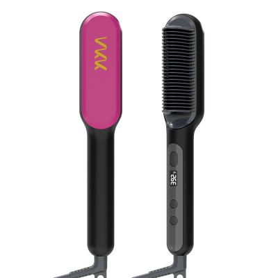 China Hair straightener and curler. Reduces Frizz And New Vkk Women Static Hair Straightener Brush Straightening Comb For Straightening Hair for sale