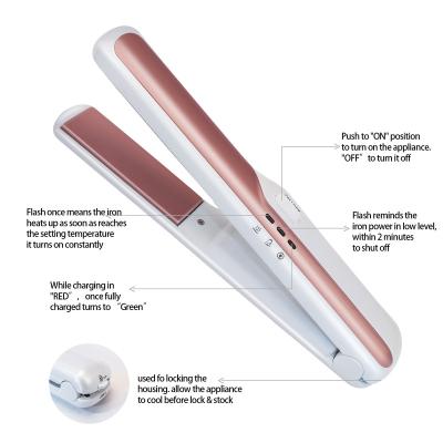 China Vkk Custom Plancha De Pelo Plancha Cordless Radio 2 In 1 Cordless Hair Straightener And Curler Flat Iron for sale