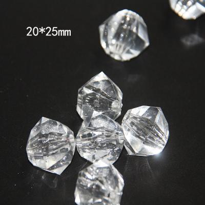 China Acrylic Hanging Pendant Beads Clear Crystal Large Plastic Diamond Beads for sale