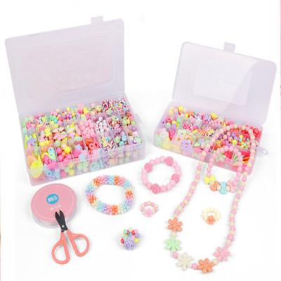 China Wholesale Kids Jewelry Charm Bracelet and Hair Size Beads Acrylic Loose Plastic Beads DIY for sale