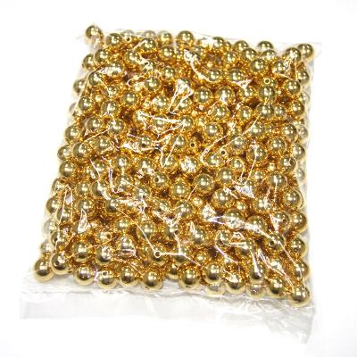 China CCB acrylic beads gold color and acrylic, plastic, lucite loose beads material for sale