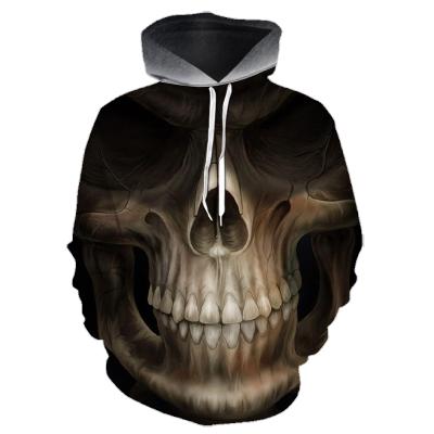 China Anti-shrink custom label printing unisex men's skeleton hoodies pring thick oversized hoodies for sale