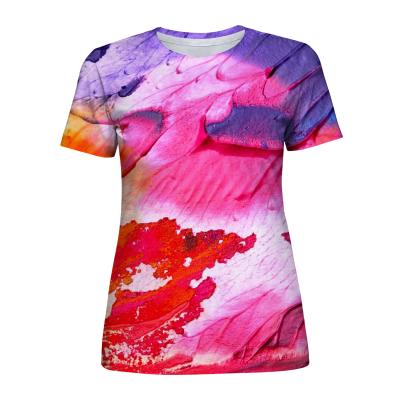 China Quick Dry Anti-wrinkle Sports Wear Digital Printing Custom Logo Figure Scenery OEM ODM Breathable Shirts For Women for sale