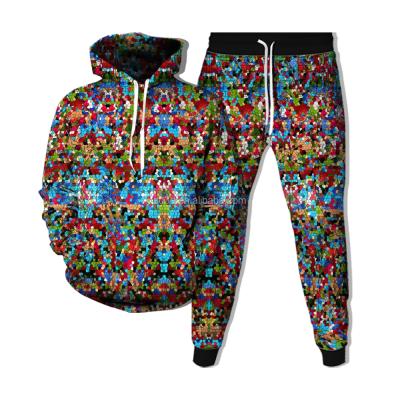 China QUICK DRY Jogger Suits For Men Long Sleeve Hoodie Sports Suits Autumn Winter Custom Logo OEM ODM 3D Printing for sale