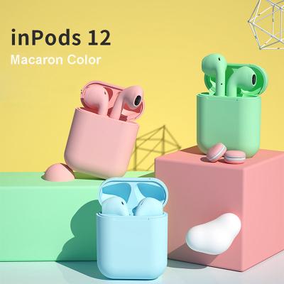 China 2021 Hot Sale Amazon In-Ear Ear Pods Air 2 Pods Macaron Inpods 12 i12 TWS Wireless Earphone Earbuds for sale