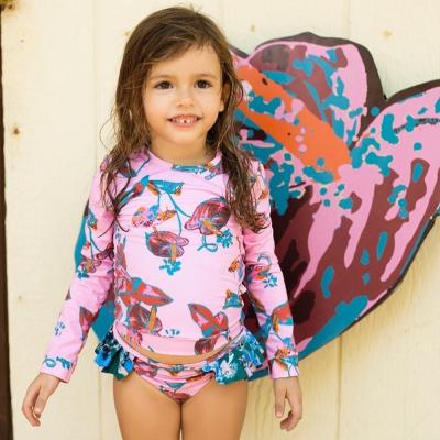 China 2020 New Cute Juinor Beach Wear Children's Parent-child Swimsuit Breathable Split High Quality Girls Swimwear for sale