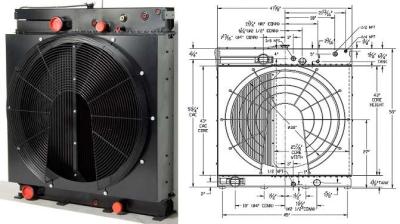 China Bronzierter schweißender Hydrauliköl-Wärmetauscher/Heizkörper für Dieselgenerator zu verkaufen