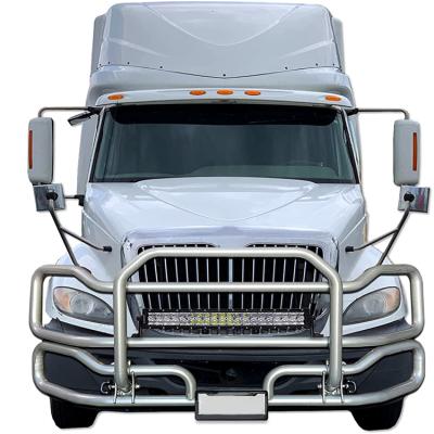 China 304 Stainless Steel Front Bumper Grill Guard Front Bumper For Volvo Vnl Truck Deer for sale