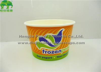 China Orange Disposable Single Wall Paper Soup Bowls Compostable Paper Cups for sale