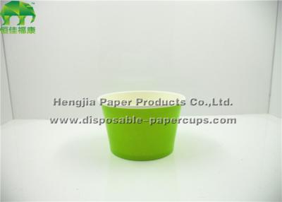 China Plain Green Custom Printed Small 3oz Disposable Paper Bowls For Soup for sale