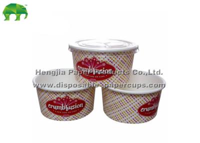 China Personalized Biodegradable Disposable Ice Cream Bowls With Plastic Lid for sale