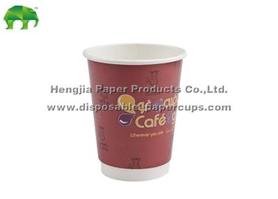 Chine Tasses de café de papier faites sur commande jetables de double couche du rouge 8oz 5oz/6oz à vendre