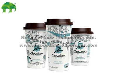 China Red Disposable Hot Drink Paper Coffee Cups For Beverage 170GSM - 350GSM for sale