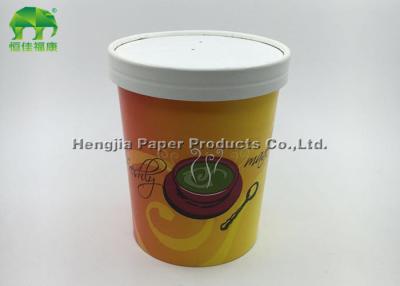 China O recipiente de papel portátil da sopa do restaurante com tampa 8oz escolhe o tipo da parede à venda