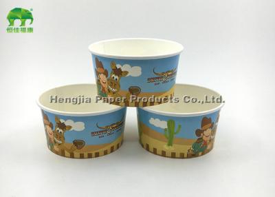 Chine La cuvette de papier de tasse jetable de crème glacée avec le logo fait sur commande a imprimé 4oz à vendre