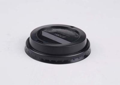 China Black 10oz / 12oz / 16oz Paper Cup Lids Sip Cafe Cup Lids For Disposable Coffee Cups for sale