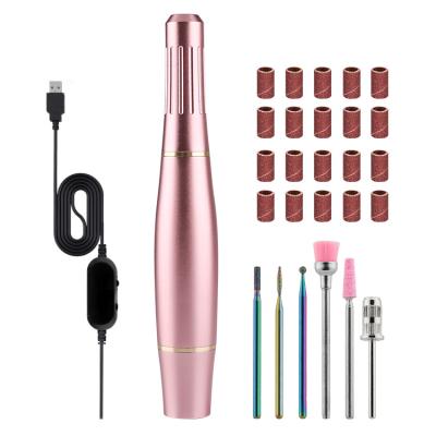 China Stainless Steel Customize Brand 20000RPM Electric Professional Nail Drill Patent Design For Women Nail Beginner Nail Drill New Portable Pen for sale